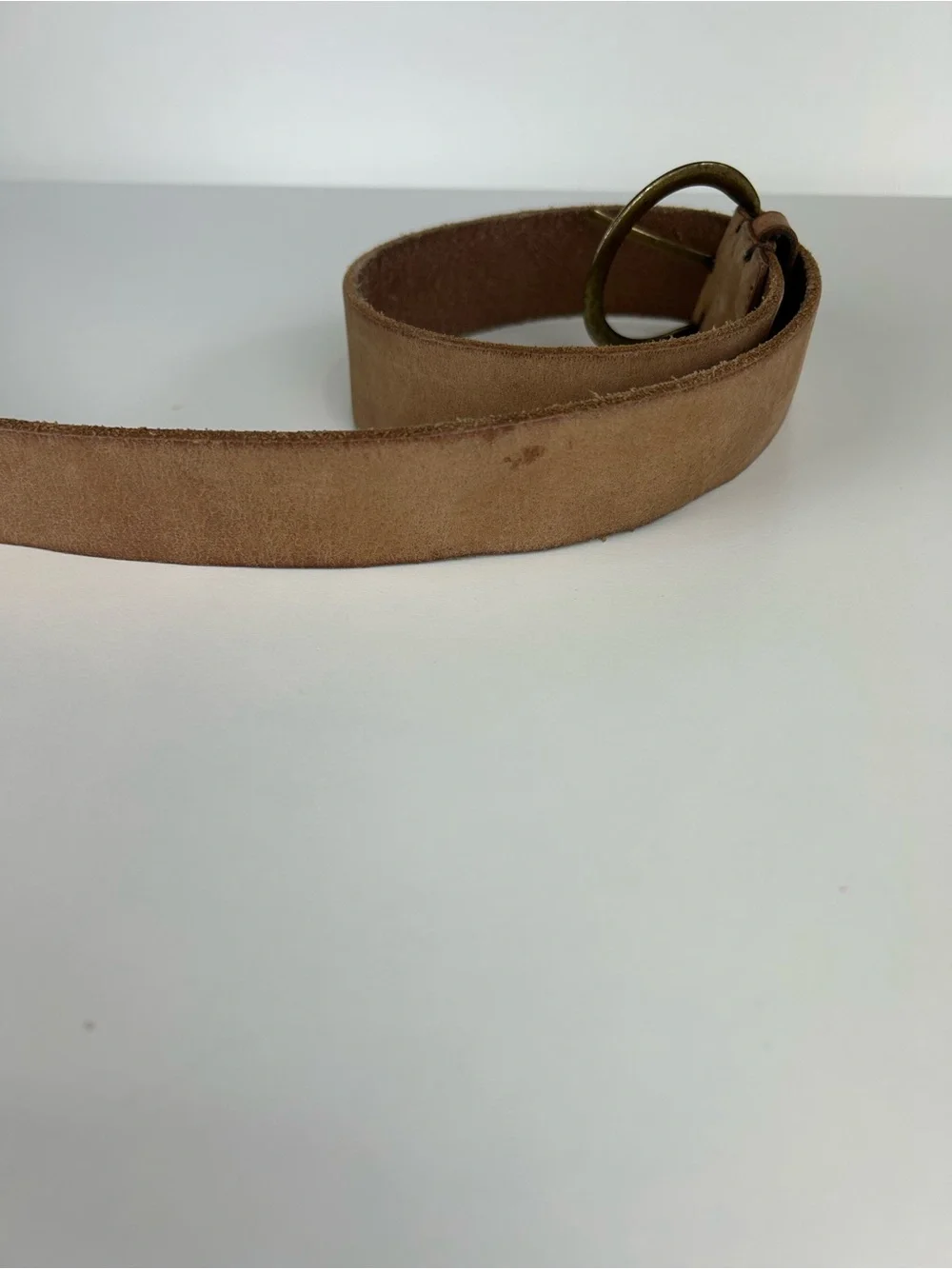 FRYE LEATHER TAN BELT XL